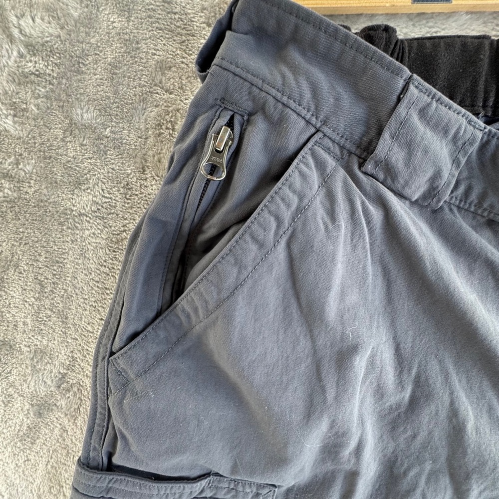 Duluth Trading Co Mens Gray Nylon Cargo Pants XL x 34 Elastic Waist Work Hiking - Picture 5 of 12